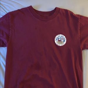 lightly worn maroon vans tee shirt